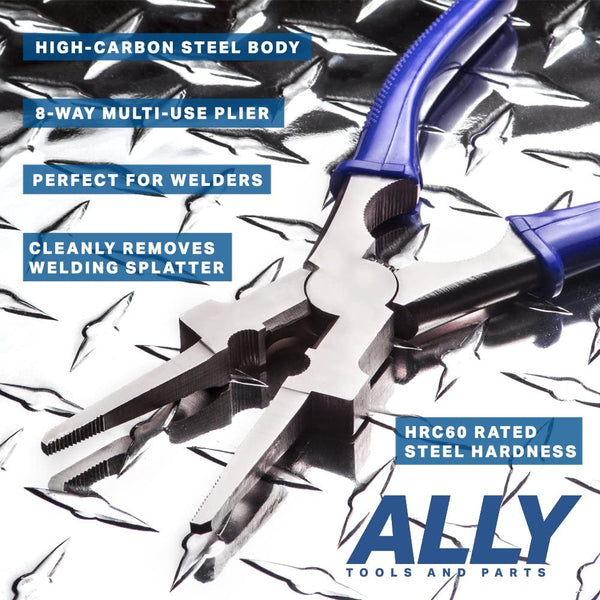 Welder Pliers on Checkered Metal