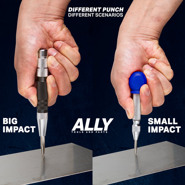 6 inch and 5 inch metal center punch on metal