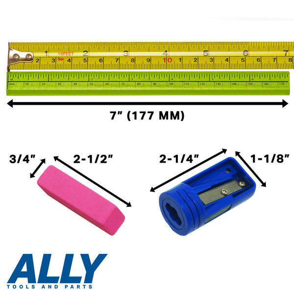 carpentry pencil and carpenter pencil sharpener size