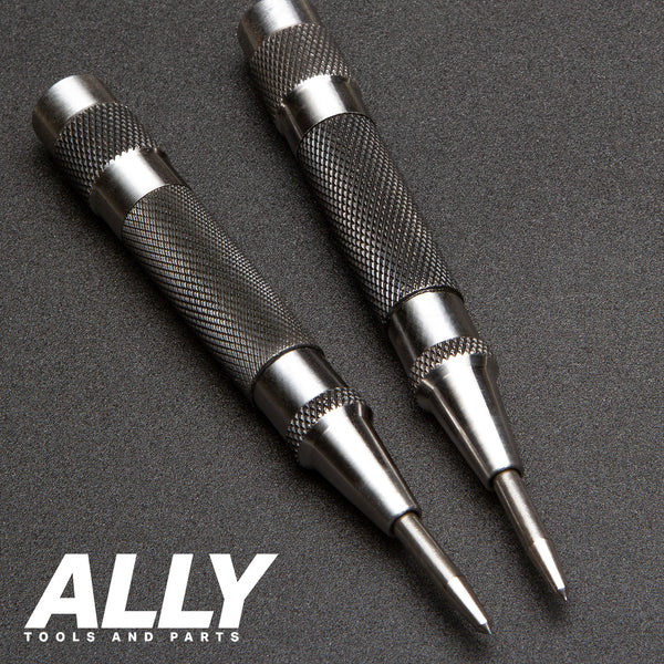 ALLY Tools Heavy Duty Automatic Center Punch w/ Hardened Steel – 2PC set in Hard Shell Case