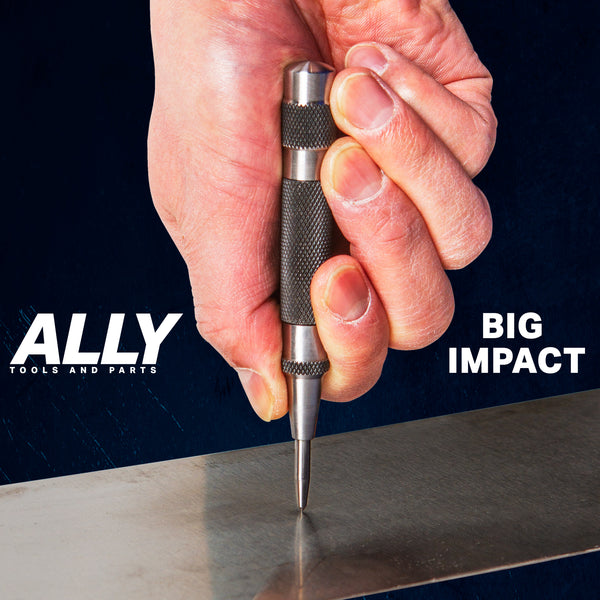ALLY Tools Heavy Duty Automatic Center Punch w/ Hardened Steel – 2PC set in Hard Shell Case