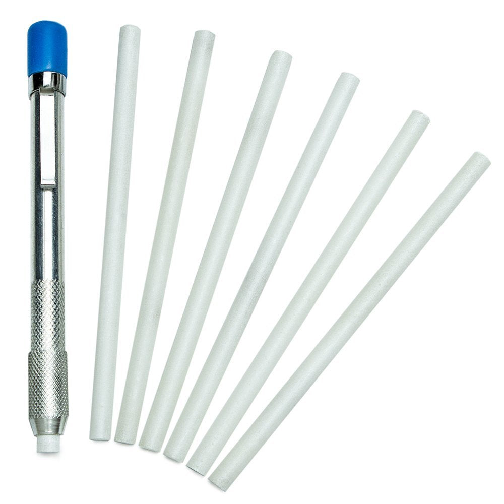 Round Soapstone Holder with 7 Soapstone Pencils