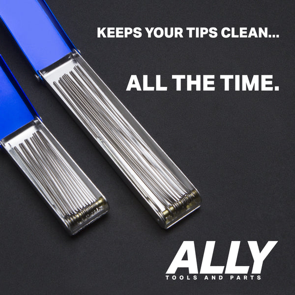 Tip Cleaner Set Carburetor Cleaner on Checkered Metal
