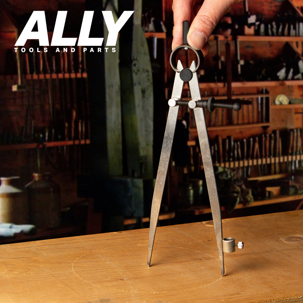 Compass Spring Divider 8 Inch Precision Spring Compass with Pencil Holder | ALLY Tools and Parts