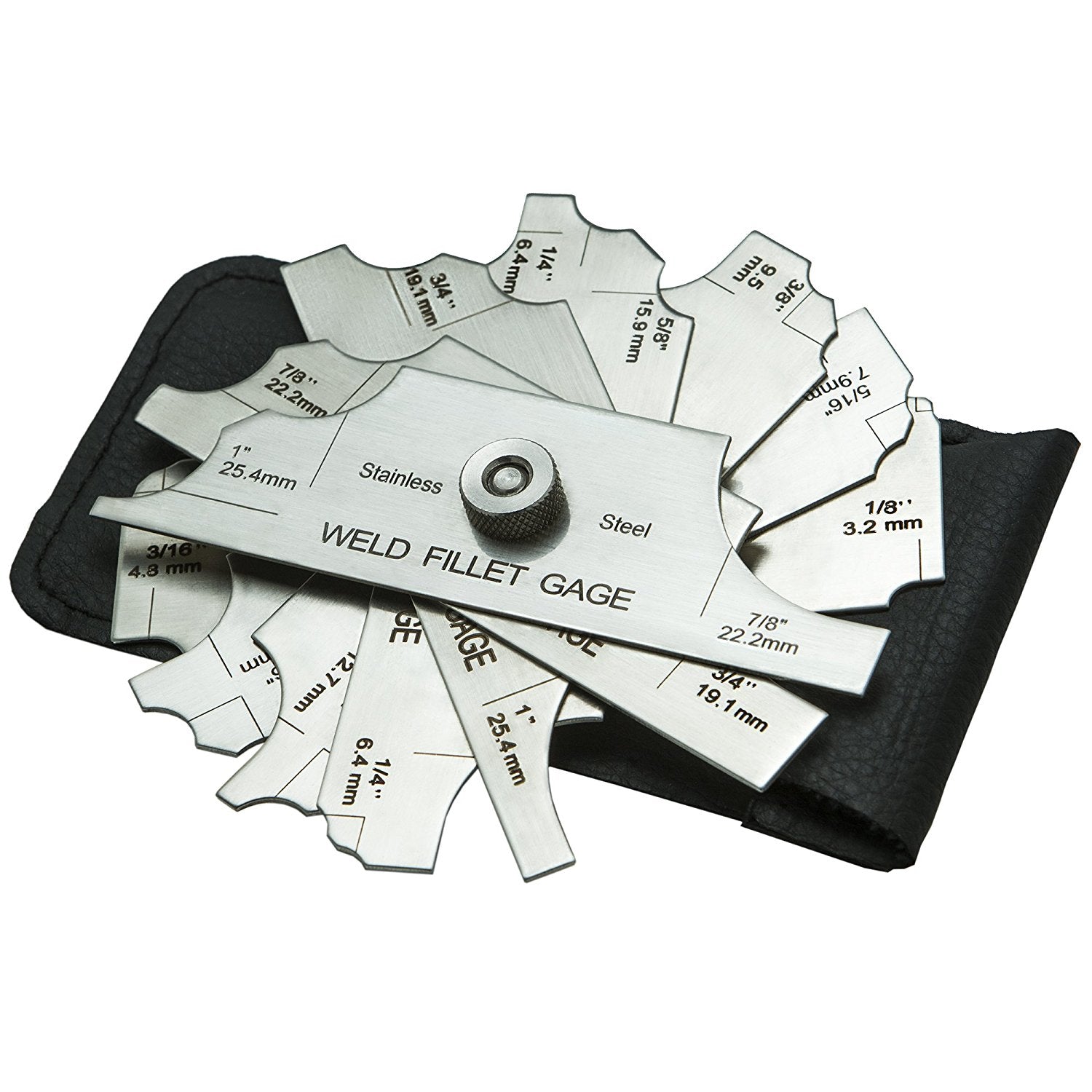 Fillet Welding Gauge Set with Leather Pocket Cover