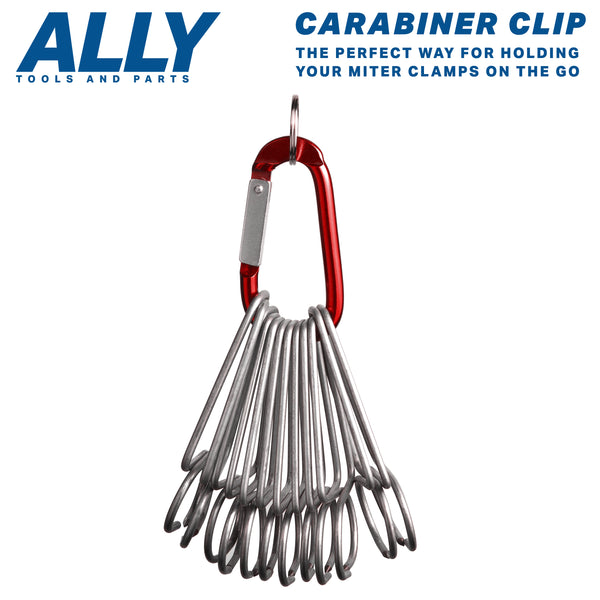 ALLY Tools Miter Clamps 12 piece with Carabiner Clip