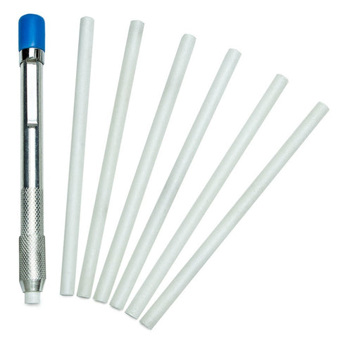 Round Soapstone Holder with 7 Soapston Pencils