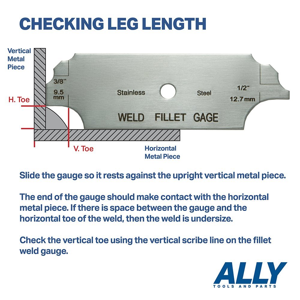 ALLY Tools 7 Piece Fillet Welding Gauge Set ALLY Tools and Parts
